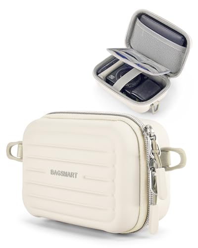 BAGSMART Digital Camera Case, Drop/Impact Protection Small Camera Bag, Waterproof Camera Case with Multiple Carrying Ways, Lightweight Small Camera Case Compatible with Canon PowerShot & GoPro