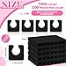 Mumufy 1000 Pcs Individual Toe Separators Bulk Soft Foam Comfortable Pedicure Toe Separators Dividers for Women Men Art Manicure Feet Nail Polish Painting Spa(Black)