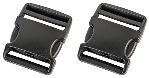 AceCamp Duraflex fiche 20 mm, 25 mm, 38 mm, 50 mm avec Fermeture Rabattable, Noir, Fermeture à clic Plastique, Fermeture Clip, Fermeture encliquetable, Boucle enfichable, Boucle de Remplacement