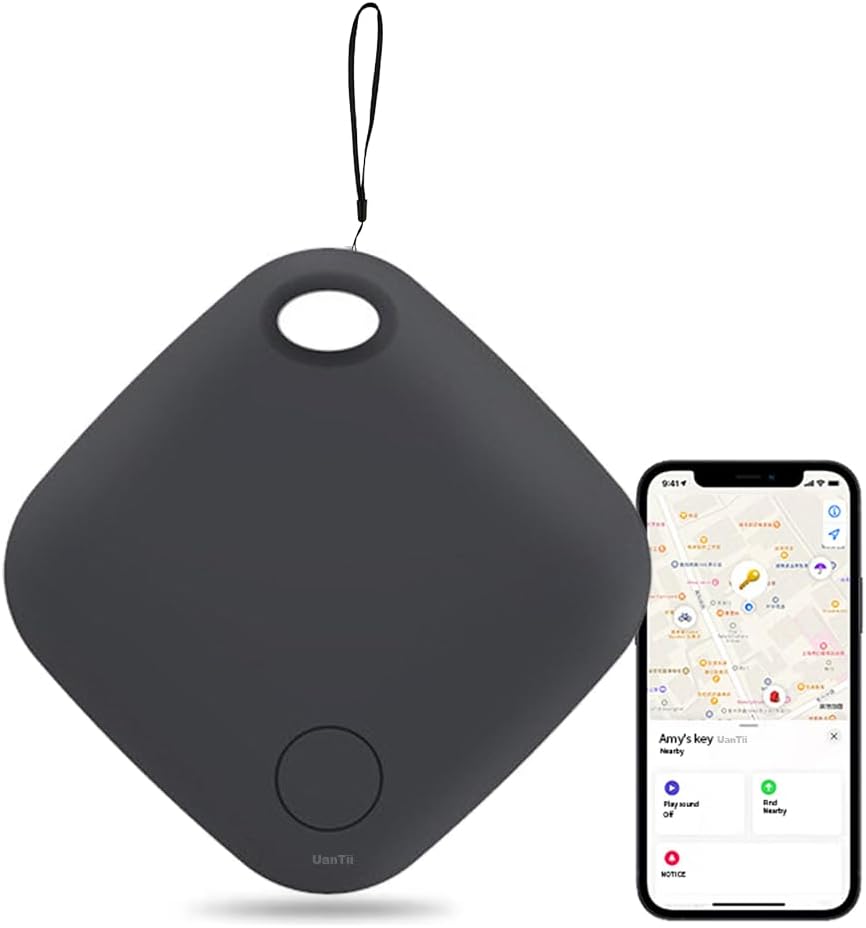 Smart Itag Smart Finder Tracker Tag for Apple iPhone Find My App Anti-loss Device For Elderly Children And Pets (Black)