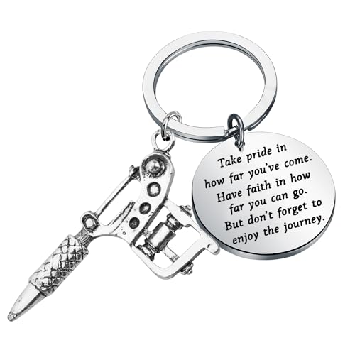 FUSTMW Tattoo Charm Keychain - Tattoo Gifts for Artists & Lovers