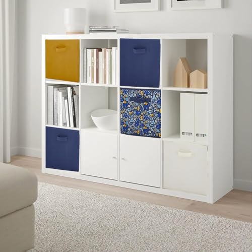 Panier de rangement blanc 27x27x27 pour meuble cube et étagère de chambre - 6