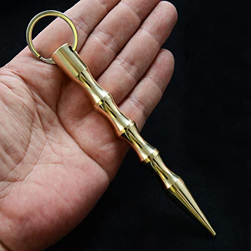 Voller Messing Kubotan Selbstverteidigung, Schlagring, Schlüsselanhänger, Kugelschreiber