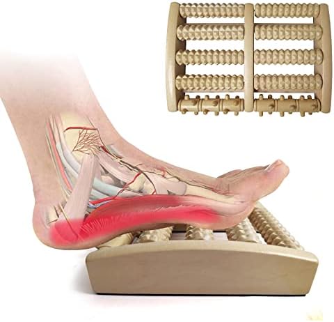 Gertybvg Foot Roller Massage, Foot Roller for Plantar Fasciitis and Neuropathy Relief,Foot Massager Rollers for Foot Arch Pain and Deep Tissue Massage,Wood,Dual Foot Massager Tool