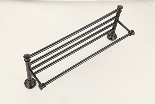 Kelelife Towel Shelf Rack With Bar For Bathroom,Wall Mounted Oil Rubbed Bronze,24"/61.5Cm #TOP7