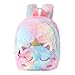 Hifot Mini Licorne Sac à Dos pour Enfants, Mignon Cartable Rose Souple Maternelle Peluche Sac école Licorne Cadeaux pour Fille