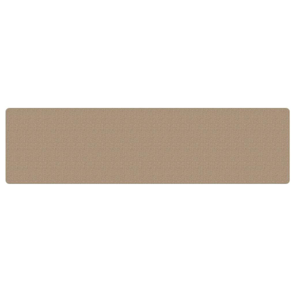ZEYUAN Tapis de Couloir Aspect sisal Sable 80x300 cm,Tapis Lavable,Tapis D'Évier,Tapis Antidérapant