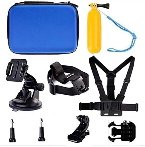 Navitech 8 in 1 Action Camera Accessory Combo Kit with Blue Case - Compatible with DragonTouch Vista 5 Action Camera image 4
