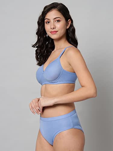 Image of Women Sexy Cotton 2 Piece Bra and Panties Lingerie Set for Honeymoon | Anniversary | Everyday Bra Panty Combo