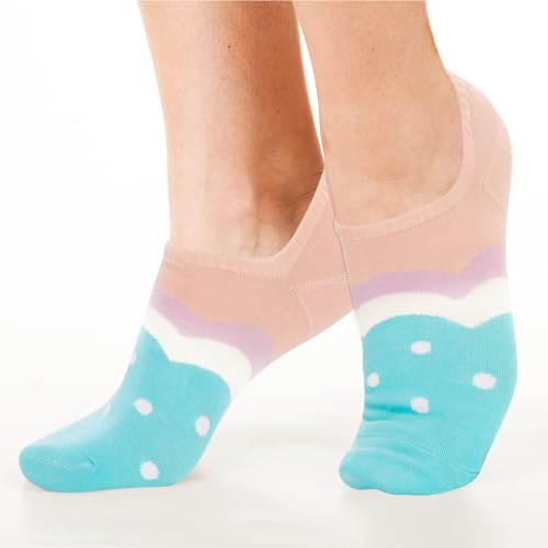 Image of Benefeet Sox Cute No Show Socks for Women Low Cut Socks for Girls Liner Invisible Socks Cotton Flat Boat Loafer Socks