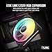 CORSAIR iCUE Link LX120 RGB 120mm PWM Fan Single Pack – Dual Light Loops – Requires iCUE Link System Hub (Sold Separately) – CORSAIR AirGuide Technology – Black