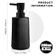Mamiddle Moderne Seifenspender Set Glas Spülmittelspender Schwarz 250ml Seifenspender Bad für Badezimmer, Arbeitsplatte, Küche, Soap Dispenser mit Pumpspender (Schwarz 2 Stück)