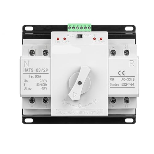 Commutateur de transfert automatique 63A HATS-63/2P inverseur source double alimentation 230V