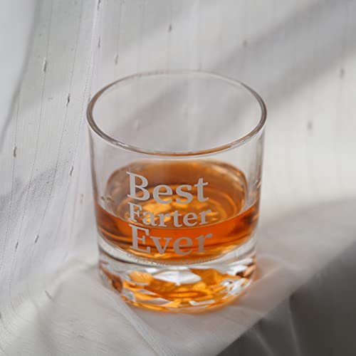 Gifts for Dad from Daughter Son Kids, Best Father Ever Whiskey Glass, Funny Valentines Day Birthday Gag Gifts Ideas for Men Papa Husband Father Him, Cool Bourbon Scotch Gifts, Unique Whiskey Stuff