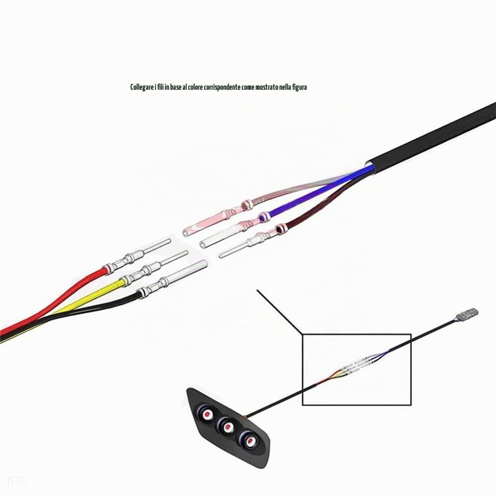 S1000RR Moto Luce posteriore integrata a LED con indicatore di direzione per BMW S1000RR 2023 2024 S 1000 RR (Rosso)
