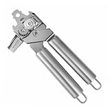IMIKEYA Apriscatole multifunzione in acciaio inox apribottiglie manuale per lattine e bottiglie, strumento da cucina resistente e sicuro per la casa immagine