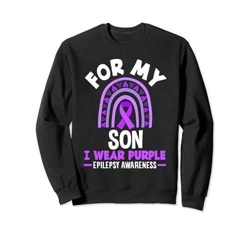 Para mi hijo uso púrpura Epilepsy Awareness Sudadera