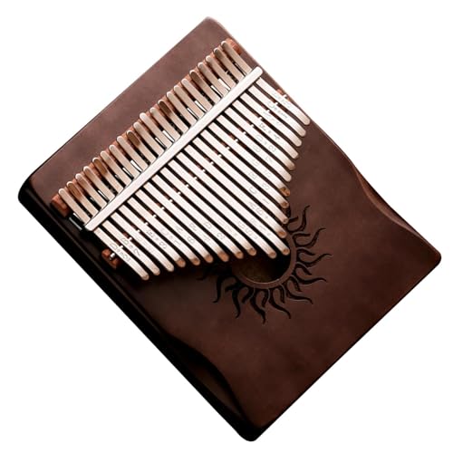 Strmolt カリンバ親指ピアノ、子供用親指ピアノ | 17鍵ムビラ木製親指ピアノ | 家族の集まり、自宅、学校、屋外旅行用の21スケールデザインの木製ハンドヘルドピアノ