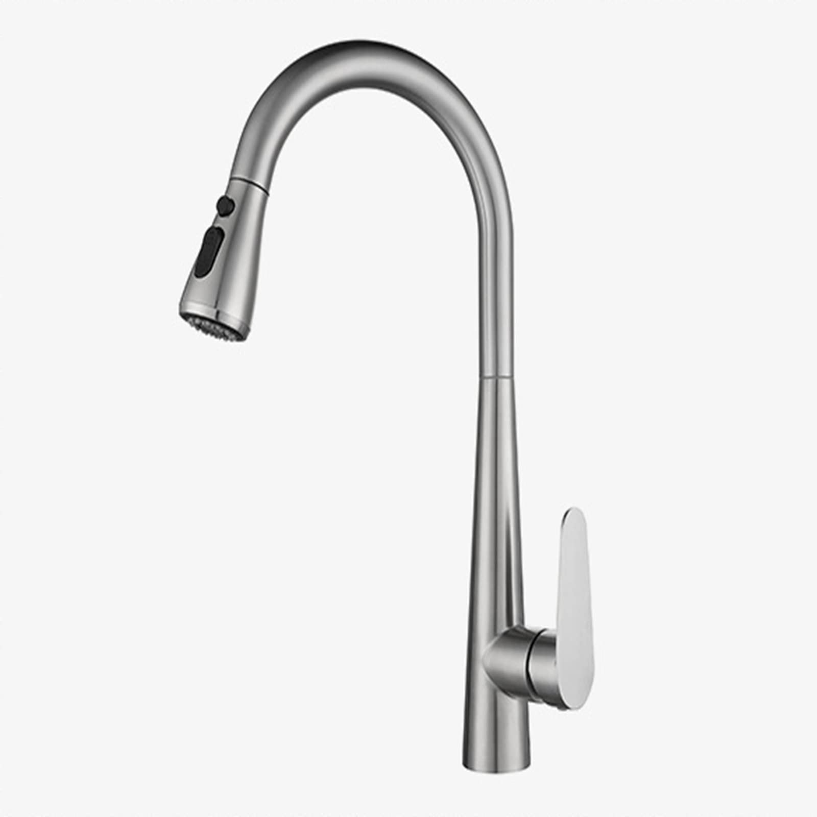 Robinet d'évier de cuisine à douchette extractible mitigeur eau chaude et froide double jet