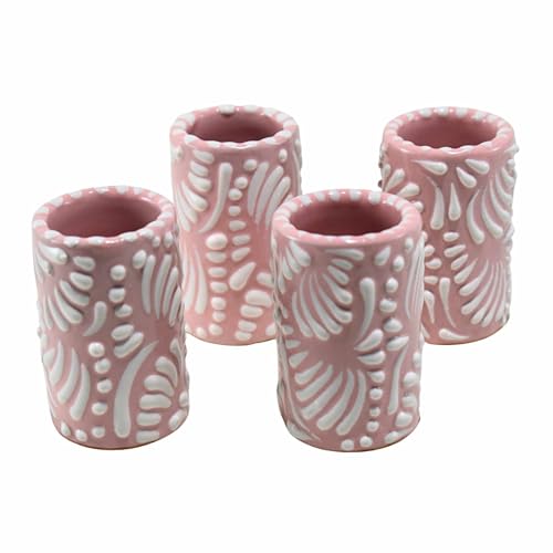 Marey Mexican Pottery Shot Glasses | Talavera Poblana | Talavera Pottery | 100% Handmade Ceramic From Mexico thumb #1