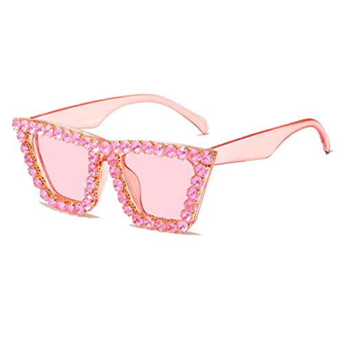 Image of Xpectrum Sparkly Diamond Sunglasses Bling Square Frame Festival Disco Rhinestone Accessories