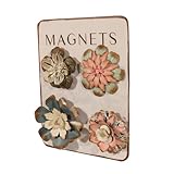 VIP International Metal Flower Magnets, Set of 4