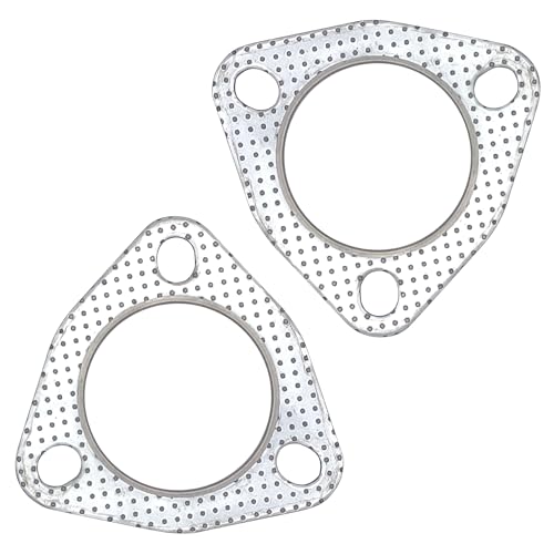 YGQ 2 juntas de escape de 2,25 pulgadas, 3 tornillos, 58 mm, brida silenciadora, colector de alta temperatura con anillo de fuego, repuesto