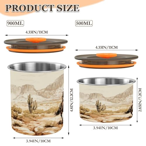 ATTX Lata de Café Acero Inoxidable 900 ml con Tapa Hermética miniatura 2