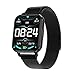 696 DTX SmartWatch DTX 1.78 inch HD Screen IP68 Waterproof Heart Rate Monitor Fitness Tracker Sports Watch for Android IOS IWO 8 (Black black metal)