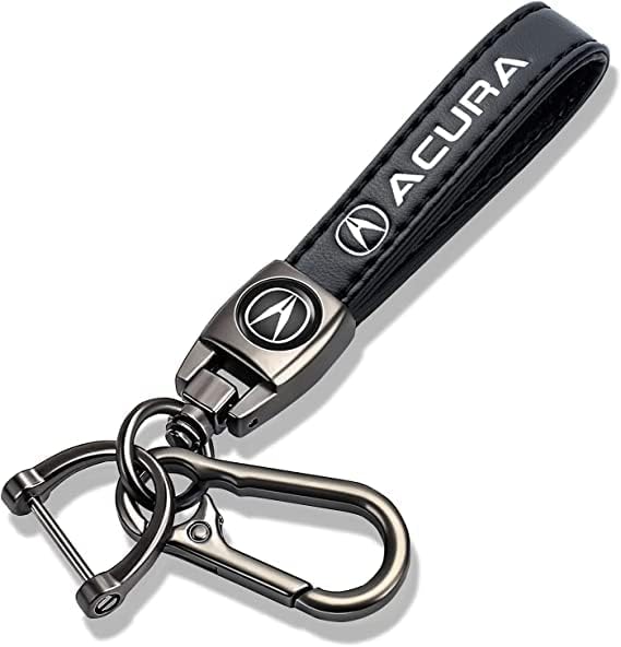 Leather Car Keychain Key Ring for Men and Woean, Key Fob Car Accessories Family Present-A1