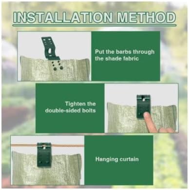 Shade Cloth Clips 20-200pcs Holder Fasten Hang Expand Shade Cloth Greenhouses Net Clips for Securing Shade Fabric to Poles, Fences(200pcs)