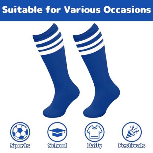 Image of Olreco 1 Pack Toddler Kids Youth Soccer Socks Girls Boys Baseball Socks Youth Knee High Softball Football Accessories Cotton