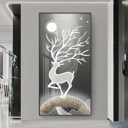 Silhouette élan affiche d'art chinois pour créer une ambiance chaleureuse et apaisante