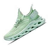 [KEEYROO] スニーカー メンズ 厚底 クッション性 レディース ランニングシューズ 快適 通気性 ウォーキングシューズ 運動靴 ファッション トレーニング 軽量 男女兼用 メッシュ ショッピング スポーツ 運動 通学 立ち仕事 通勤 大きいサイズ グリーン 23.0cm~29.0cm