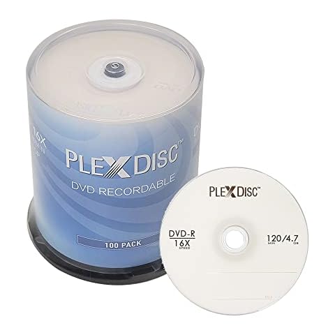 PlexDisc DVD-R 4.7GB 16x Logo Branded Recordable Media Disc - 100 Disc Spindle (FFP) 632-815-BX Cover