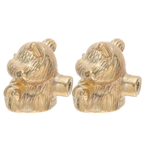 TEHAUX Tiradores para Muebles de Baño y Cocina de Latón Dorado Diseño de Gato, Instalación Fácil y Paquete de 2 Piezas para Decoración Versátil