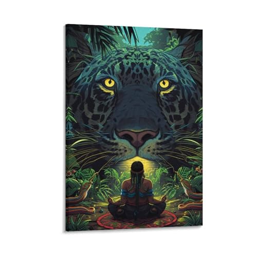 Peinture sur toile léopard pour une chambre chaleureuse