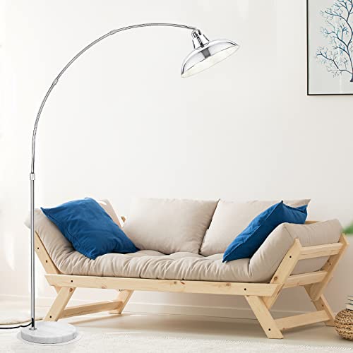 Filiyano Modern 77" Arc Floor Lamp - Adjustable Sliver Standing Lamp For Living Room, Rotatable Arch Metal Pole Task Lamp Over The Couch, Adjustable Tall Lamp For Bedroom Office Home Brushed Nickel #TOP6