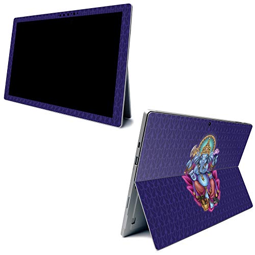 Image of MightySkins Carbon Fiber Skin for Microsoft Surface Pro 7 - Ganesha Elephant | Textured Carbon Fiber Finish | Easy to Apply, Remove, and Change Styles | Made in The USA