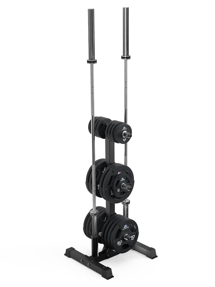 ATLETICA Rhino Storage | Ablage für Gewichte | Ablage für Ø 50 mm Scheiben und Stangen | Mehr Ordnung im Gym | Platzsparend | Hochbelastbar | Gummiprotektoren | 21 kg