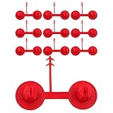 10er Set Sprühschaum Düsen Rot für Bauschaumpistole, Typ 1-2 Ersatzdüsen Verstellbar Vertikal & Horizontal, Keilförmige Präzisionsdüsen für Wand- & Deckensprühen, PU Schaumpistole Zubehör