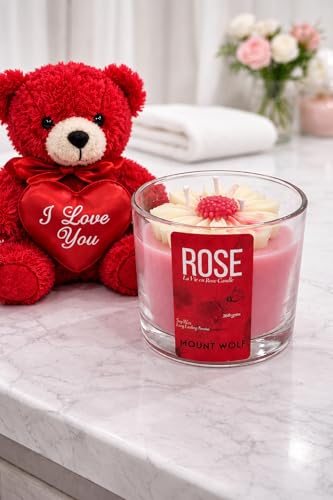 Image of Pink Blossom Scented Candle | Handcrafted Soy Wax Candle with Floral Top | Long-Lasting Aroma | Ideal for Gifting, Home Decor & Relaxation