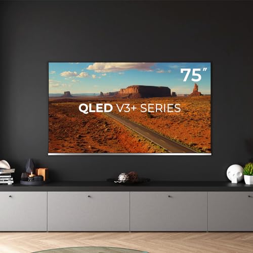 Cecotec Téléviseur QLED 75" Smart TV Série V3+ VQU30075+ 4K UHD Android TV 11 sans Bord Assistant Vocal Google et Chromecast Dolby Vision & Atmos HDR10 HBBTV 2023 - vue 3