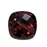 Gems_Hub 1 Pz Di Granato Naturale 13.1x13.1mm Forma Cuscino Taglio Sfaccettato Pietra preziosa sciolta per la creazione di gioielli. (fai da te, anello, ciondolo, collana)|GH_NAT_10615, 13.1x13.1mm,