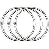 Zannaki 2 Inch (50 Pack) Loose Leaf Binder Rings, Nickel Plated Steel Binder Rings, Keychain Key Rings, Metal Book Rings, Silver, for School, Home, or Office