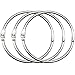 Zannaki 2 Inch (50 Pack) Loose Leaf Binder Rings, Nickel Plated Steel Binder Rings, Keychain Key Rings, Metal Book Rings, Silver, for School, Home, or Office