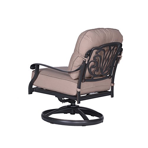 Ipatio Athens Club Swivel Chairs With Cushion - Quality Outdoor Patio Furniture (Set Of 2) #TOP4