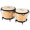 XDrum Bongos Club – 6″ Macho und 7″ Hembra – Naturfelle – professionelles Stimmsystem – Schwarz satinierte Hardware – Natur, 00028575