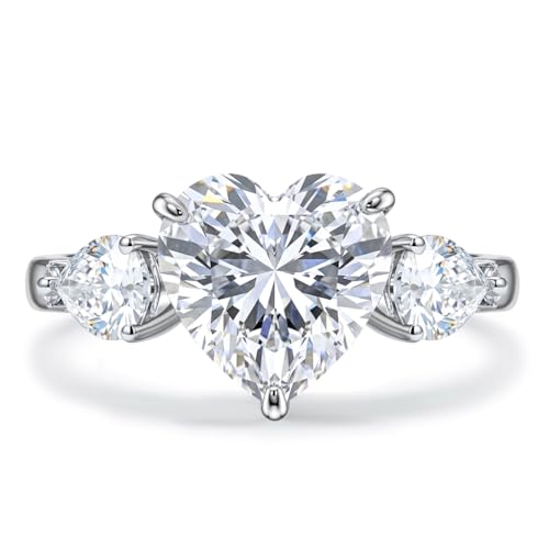 LEXLUNE 2CT/3CT ���T�i�C�g �G���Q�[�W�����O �X�^�[�����O S925 �V���o�[ 3 �X�g�[�� ����w�� �X���[�X�g�[�� �����w��, ���T�i�C�g�B, ���A�T�i�C�g