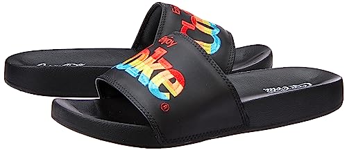 Sandálias Coca-Cola, Slide Coke Color, Feminino, Preto/Preto, 36